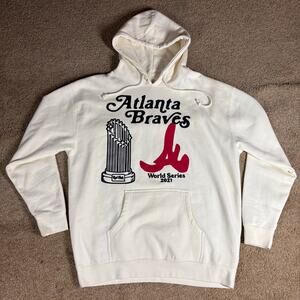 SAMPLE Red Letters Atlanta Braves 2021 World Series Men’s Sz XL